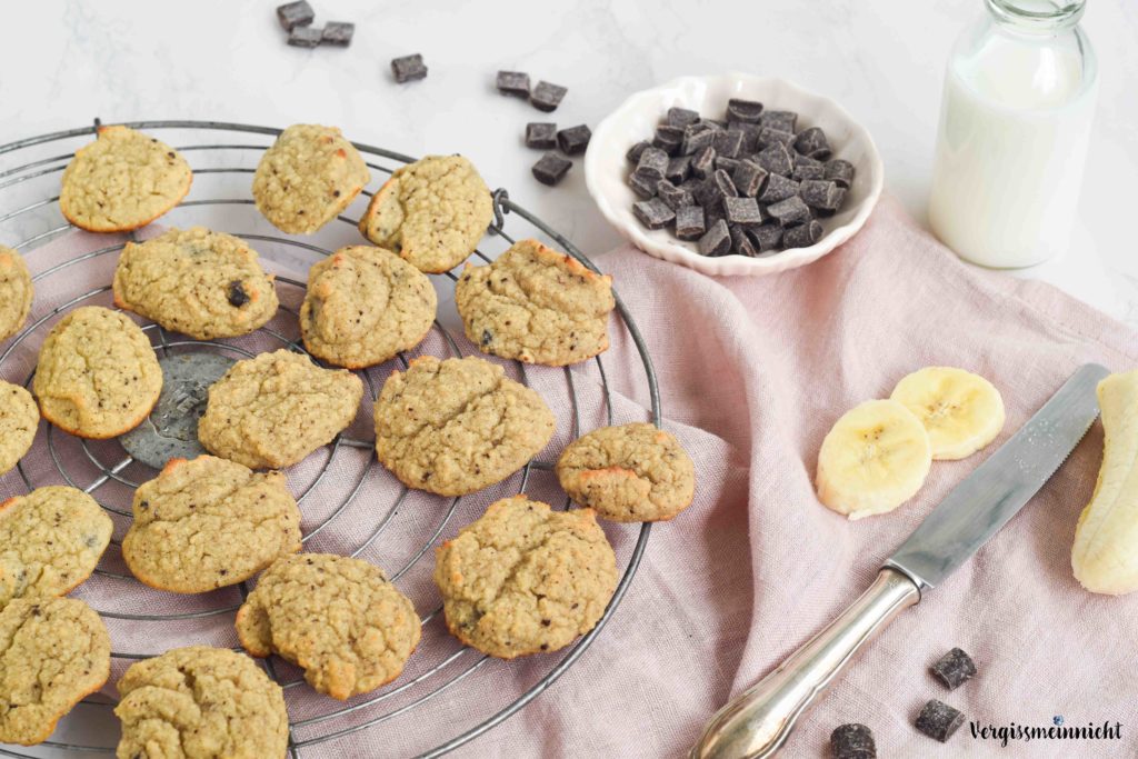 Bananen Cookies Ohne Zucker Und Mehl Vergissmeinnnicht